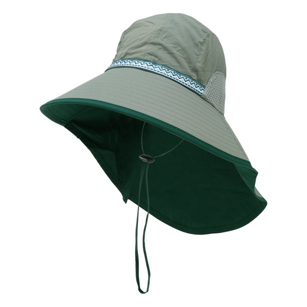 Sombrero de ciclismo Unique Bargains Transpirable Protección solar Protección del cuello Plegable Forro de casco de poliéster Verde grisáceo 15.75"x11.02" 1 Pcs