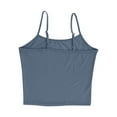 thumbnail image 5 of 2Pack Womens Camisole Crop Tank Tops Sexy Hot Girl Sleeveless Clubwear Going out Bandeau Bras Base Shirts Blue&Wine Small, 5 of 5