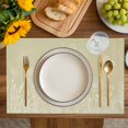 thumbnail image 4 of Brown Wildflowers Placemats Set of 8, Modern Floral Butterfly Plant Placemats for Dining Table, Place Mats for Kitchen Tabletop, Waterproof Wipeable Dining Table Mats Set, 4 of 9