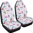 thumbnail image 3 of XYZCANDO Interior Decor Car Seat Covers SUV Sedan Vehicle, Thin Breathable Car Front Seat Covers Set of 2 Polyester Colorful Ladybug Hearts, 3 of 10