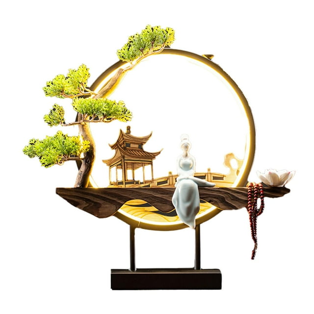 Abbracc Ceramic Backflow Incenses Burner Back Flow Landscape Decoration for Porch Living I