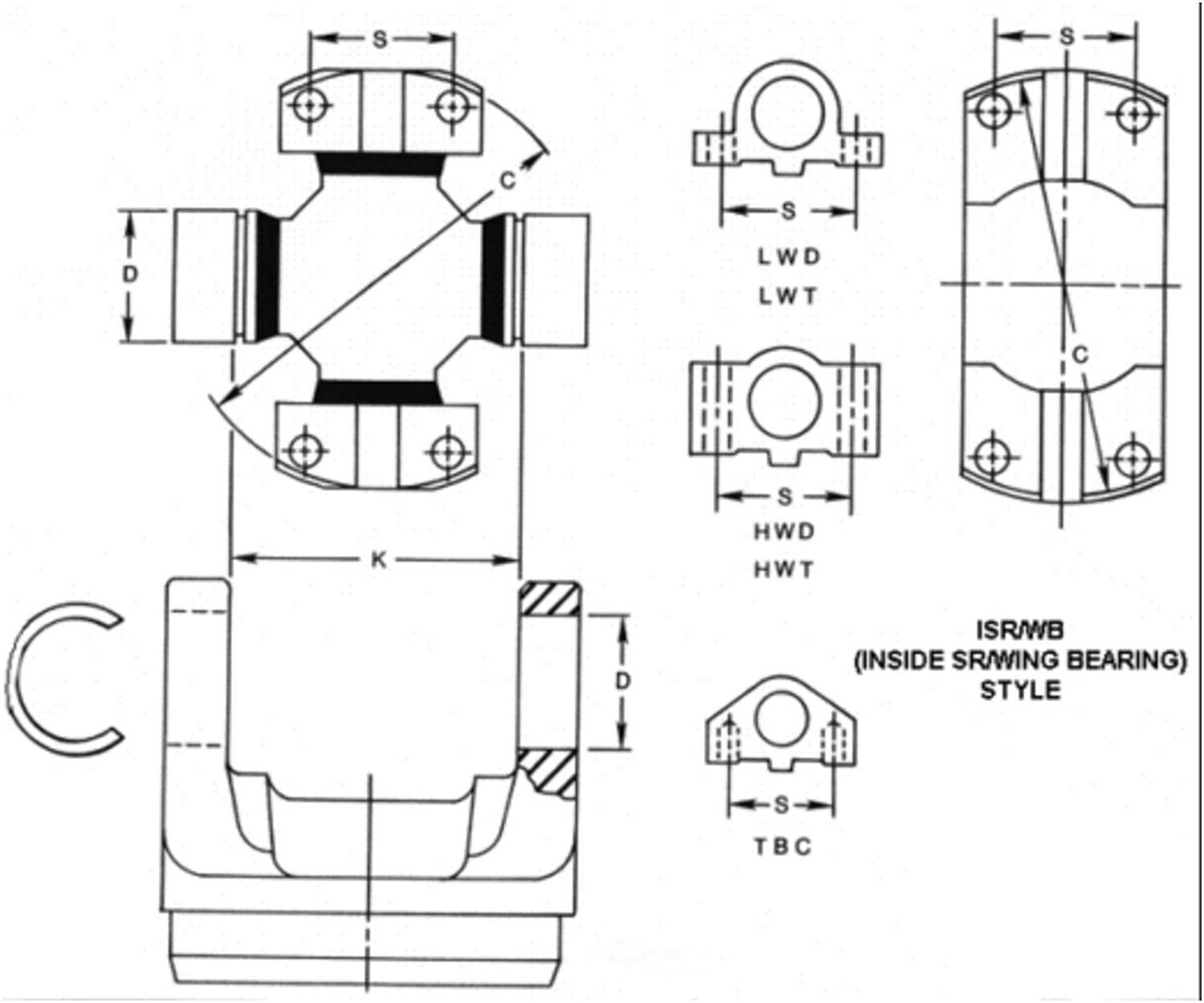 Spicer 5-2031X Universal Joint, Greaseable