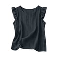 thumbnail image 5 of FASHOFT Summer Tank Tops For Women Trendy Cap Sleeve Round Neck Basic Tank Loose Lightweight Sleeveless Vest Comfort Summer Wear Womens Sleeveless Shirts Dark Gray S, 5 of 5