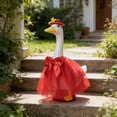 thumbnail image 6 of Lilixerw Spring Summer Goose Outfits Seasonal Cute Porch Goose Clothes with Bow & Hat,All Seasons Holiday Spring Goose Statue Costumes for 23" Cement Statue Garden Patio Outdoor Decor,Red, 6 of 6