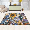 thumbnail image 2 of Yayeee Area Rugs for Living Room 5.2'x4' Non Slip Washable Bedroom Floor Carpet, Purple Flowers, 2 of 5
