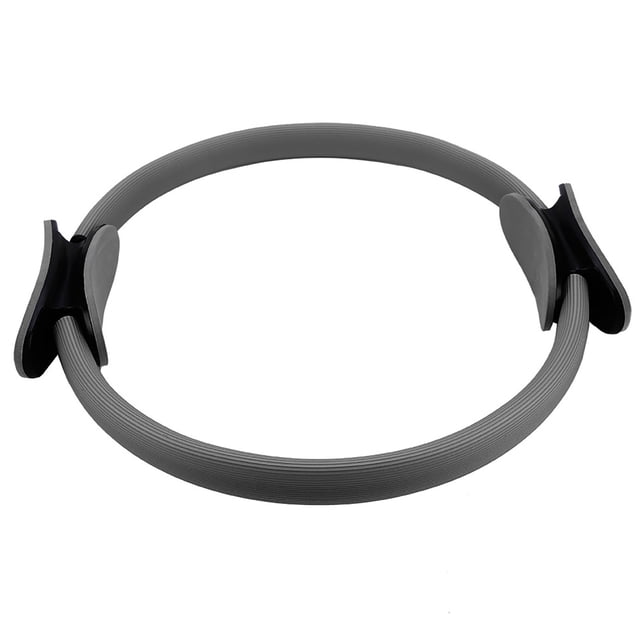 Anillo de resistencia para yoga y pilates de 4 colores con doble agarre para muslos y piernas, color negro