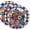 Multicolor-6, variant on 4th of July Patriotic Round Placemat, Red, White Blue Stars and Stripes for Tables, Heat Resistant Independence Day Home Party Decor 14.2In
