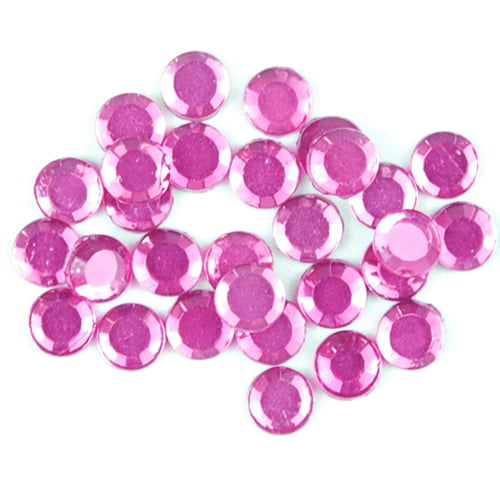 6mm Tip End Rhinestones / SS28 Pointed Back Resin Rhinestones (Pink /  Around 25pcs) Bling Bling Faceted Round Rhinestone Decoration RHE108
