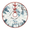 thumbnail image 2 of Fmbmuo Snowmen Christmas Tree Skirt Blue Multiple Sizes Christmas Decorations, 100%Polyester Cozy Farmhouse Vintage Tree Skirt Complete Your Christmas Decor, 2 of 5