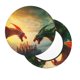 thumbnail image 2 of Balery Castle Red Green Sky Dragon Fundas de asiento para taburete de bar redondo de tela de terciopelo ajustables que protegen de arañazos y manchas para sillas de 14 a 17 pulgadas.-12 inch, 2 of 7