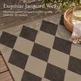 thumbnail image 7 of DEORAB Jute Outdoor Rug 8x10 Checkered Jute Rug Polyester Machine Jacquard Weave Easy-Cleaning Non Slip Geometric Carpet Patio Backyard Porch Deck Balcony Smooth Diamond, 7 of 7