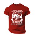 thumbnail image 2 of iTNHFP T-Shirts pour Hommes Printemps et Été Fête des Pères Décontracté Rétro Impression Partielle T-Shirt Col Rond Manches Courtes, 2 of 5