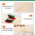 thumbnail image 4 of 100Pcs Christmas Cocktail Picks, Wooden Fancy Skewers Toothpicks for Appetizers Food Drink Fruit Sandwich BBQ Xmas Cocktail Party Accessories Party Supplies, Red, 4 of 6