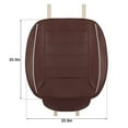 thumbnail image 5 of Gustave PU Leather Car Seat Cushion for Driving, Universal Car Front Seats Cover Protector Pad Breathable Luxury Auto Interior Accessories Office Chair Mat with Storage Pocket "Brown", 5 of 9
