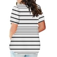 thumbnail image 3 of Drses Womens Summer Tops Plus Size Tops For Women V-Neck Blouse Casual Loose Summer Short Sleeve Blouse Tops for Women Trendy, 3 of 5
