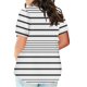thumbnail image 3 of Plus Size Mujeres Blusas Cuello en V Casual Suelto Verano Blusa de Manga Corta para el Uso Diario Y Casual, 3 of 5