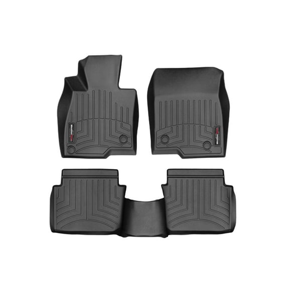 WeatherTech Custom Fit FloorLiners compatible with 2014-2018 Mazda MAZDA3 - 1st & 2nd Row, Black