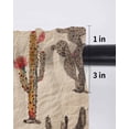 thumbnail image 6 of Vintage Cactus Tier Curtains 36 Inch Length,Sheer Curtains for Bedroom Living Room Window Farmhouse Retro Brown Summer Botanical Small Half Window Kitchen Curtains & Drapes 27.5"x36" 2 Panels, 6 of 6