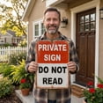 thumbnail image 5 of Retro Funny Metal Sign, PRIVATE SIGN DO NOT READ Tin Sign – 12x8 Inch Vintage Metal Wall Decor for Bedroom, Office, Man Cave, Dorm or Bar, 5 of 6