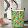 thumbnail image 6 of KLL Pineapple Waterproof Foldable Laundry Hamper Bucket with Handles for Storage Bin,Kids Room,Home Organizer (Medium ), 6 of 7