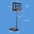 thumbnail image 2 of MCQ Portable Basketball Hoop System, 44" Shatterproof Backboard, Adjustable Height from 4.9FT to 10FT – Outdoor Sports Goal for Kids & Adults, 2 of 6