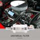 thumbnail image 4 of Universal Chrome Glass Fuel Petrol crude oil engine Inline Filter 5/16 "8mm Silver for Motorcycles, 4 of 5