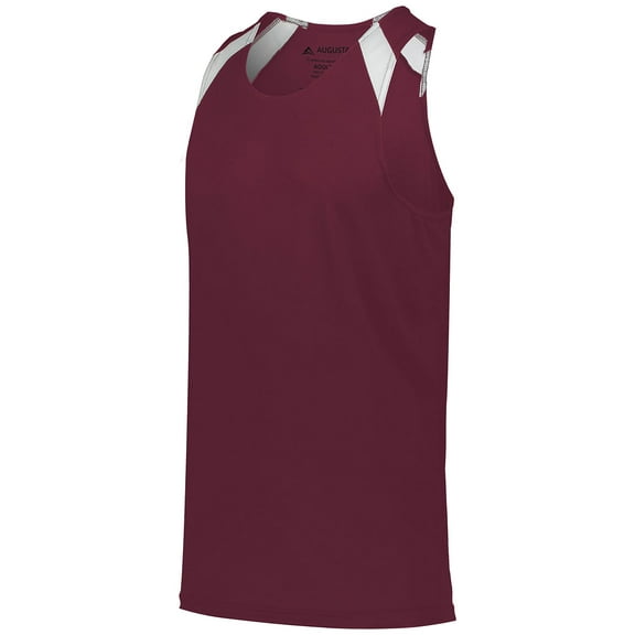 Augusta S Youth Overspeed Track Jersey Maroon/White 344