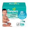 thumbnail image 2 of Pampers Aqua Pure Baby Wipes, 99% Water, Fragrance Free, Baby Wipes Total, 6 Flip-Top Packs ( 336 wipes Total), 2 of 15
