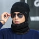 thumbnail image 2 of Gorro de invierno para hombre, cálido gorro de punto, moda coreana, gorro de algodón para jóvenes, protección para los oídos a prueba de frío, gorro de lana con forro polar para hombre, 2 of 6
