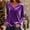 Purple, variant on WMTBSRSW Velour Blouse for Women V Neck Long Sleeve Casual Pullover Soft Warm Shirts Velvet Tops Fall Outfits for Women Purple Medium