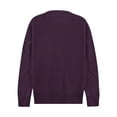 thumbnail image 6 of Gyexs Womens Fall Cardigan Sweaters Crewneck Long Sleeve Button Open Front Knit Sweater Women Oversized Cardigans (Purple, Size L), 6 of 7