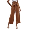 thumbnail image 5 of Seyurigaoka Women Wide Leg Pants, Elegant High Waist Loose Casual Party Street Cropped Trousers, 5 of 8