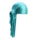 thumbnail image 2 of Envoltorios de cabeza de seda Durag Macarena Azul para hombres y mujeres, 2 of 8