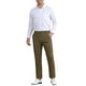 thumbnail image 2 of Pantalones de hombre INSPIRE CHIC de cuadros, corte regular, frente plano, elásticos, a rayas, talla 38, negro y amarillo, 2 of 5