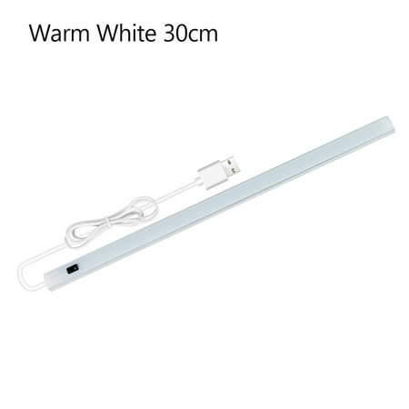 

Under Cabinet Light Bar LED 4000K Closet Strip Light USB Sensor Adjustable Wardrobe Lamp Warm White 30cm