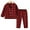 Type a Red, variant on LYMAYTER Kids Boys Girls Pajamas 1 Outfit Toddler V-Neck Long Sleeve Sleepwear Tops+ Pants Loungewear Set for 3M - 8Y