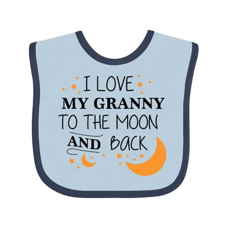 

Inktastic I Love My Granny to the Moon and Back Gift Baby Boy or Baby Girl Bib