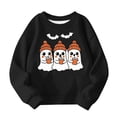 thumbnail image 2 of Cethrio Girls Halloween Sweatshirts, Printed Crew Neck Fall Winter Long Sleeve Halloween Tops Black Size 3-4 T, 2 of 4