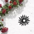 thumbnail image 5 of Abstract Sun Metal Wall Hanging Hollow Silhouette Iron Wall Mounted Bohemian Decoration for Living Room Bedroom Office Garden Farmhouse Christmas Housewarming 11.8x8.7in Black, 5 of 8