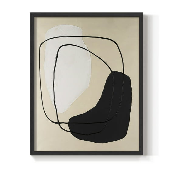 Avant Mod I Framed Print in Black Solid Wood Framed Print No Nail Hanging