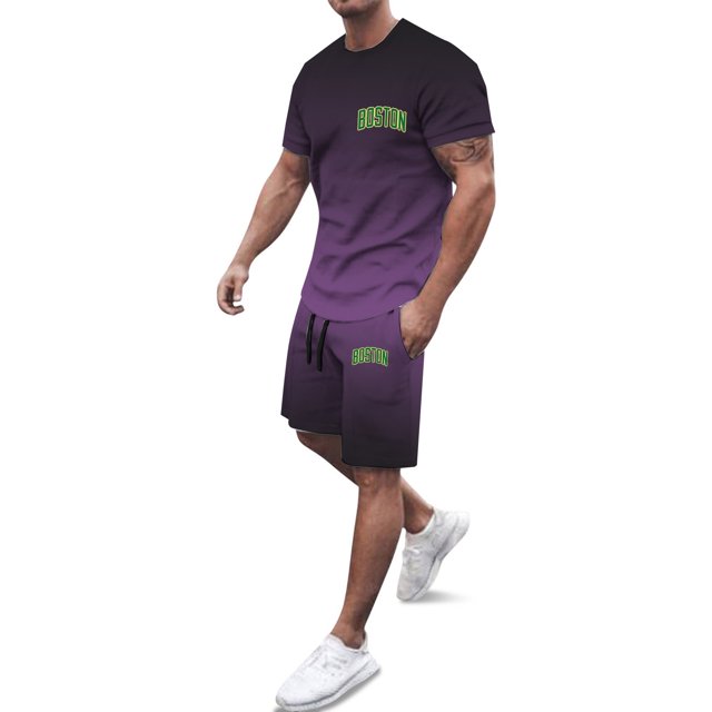 Playeras De Algodón Para Hombre, Camiseta Holgada Con Estampado De Letras De Ciudad Para Hombre, Conjunto De Ropa Deportiva De Verano, Ropa Deportiva Informal