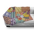 thumbnail image 3 of Colorful Soft Flannel Fleece Blanket, Various Type of Floral and Geometric Forms Mixed Polka Dots Tartan Stripes Design, Cozy Plush for Indoor and Outdoor Use, 50" x 70", Multicolor, by Ambesonne, 3 of 6