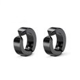 thumbnail image 2 of Pendientes estilo hombre, 1 par, negros, 2 of 2