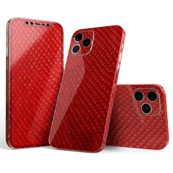 DesignSkinz Red Snake Skin Pattern V3 Full-Body Skin Decal Wrap Cover for iPhone 16