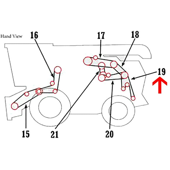 RAParts H240972 New Lower Chopper Drive Belt Fits John Deere S660 S670 S670HM S680  