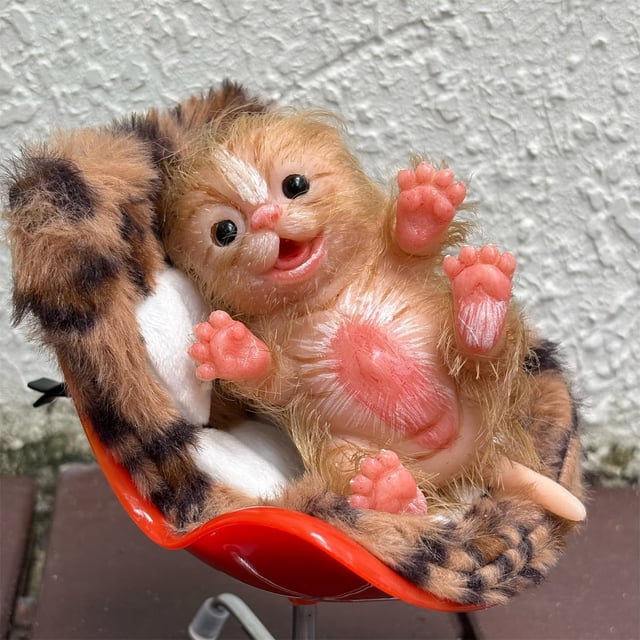 Minigato de silicona Reborn Animal Doll Yokyyi, 13 cm, realista