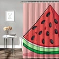 thumbnail image 2 of Awypu Home Bathtubs Bathroom Curtain Decoration Watermelon Slices Waterproof Shower Curtain Multiple Sizes White, 2 of 7