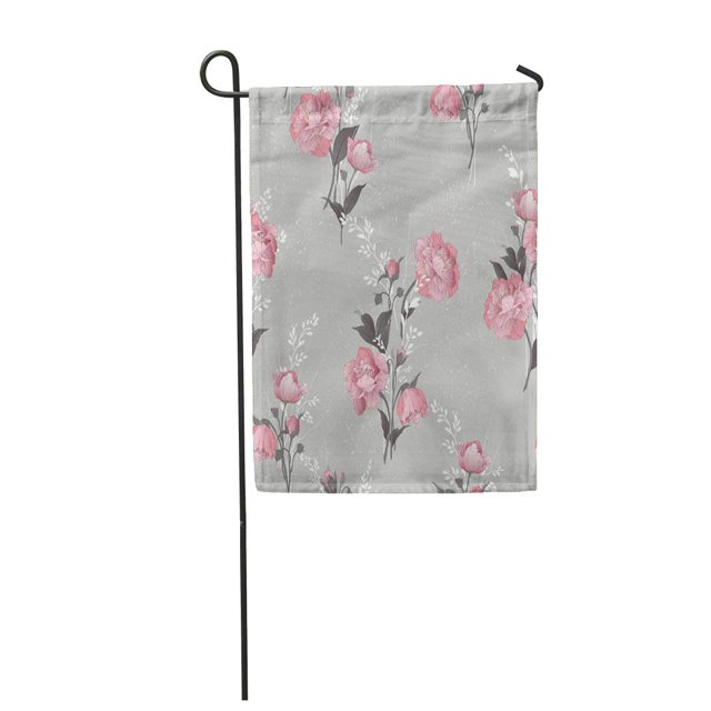 POGLIP Colorful Flower Floral Pattern Pink Roses on Light Watercolor Blossom Garden Flag Decorative Flag House Banner 28x40 inch