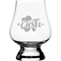 Irish 1 St Patrick's Day Etched 2.5oz Glencairn Miniature Wee Whisky Glass