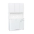 thumbnail image 6 of Pouseayar 70.87" Tall Kitchen Cabinet with 6-Doors, 1-Open Shelves and 1-Drawer, Freestanding Kitchen Pantry Cabinet, Microwave Storage Cabinet, White, 6 of 10